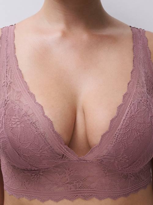 Chantelle EasyFeel Floral Touch rose soutien-gorge sans armatures en dentelle