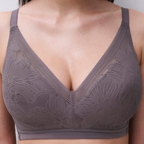 Chantelle EasyFeel Osmose gris soutien-gorge sans armatures en dentelle