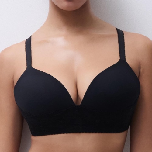 Chantelle Pulp Edge noir soutien-gorge sans armatures en dentelle