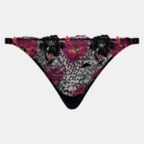 Chantelle Pulp Daydream noir/rouge culotte string