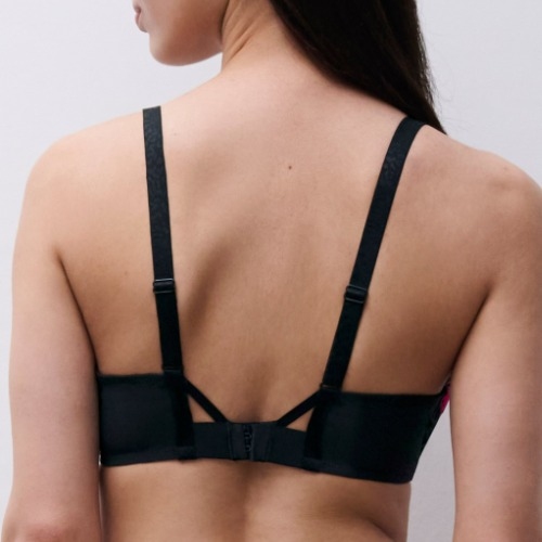 Chantelle Pulp Daydream noir/rouge soutien-gorge rembourré
