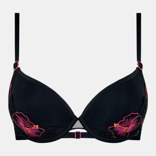 Chantelle Pulp Daydream noir/rouge soutien-gorge rembourré