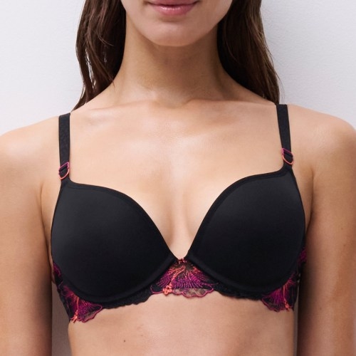 Chantelle Pulp Daydream noir/rouge soutien-gorge push up