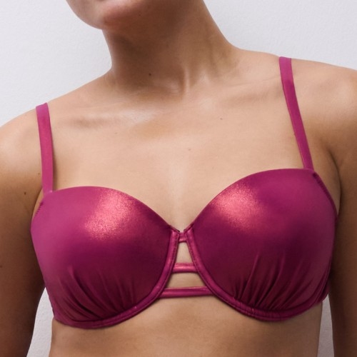 Chantelle Pulp Metallic violet haut de bikini préformé