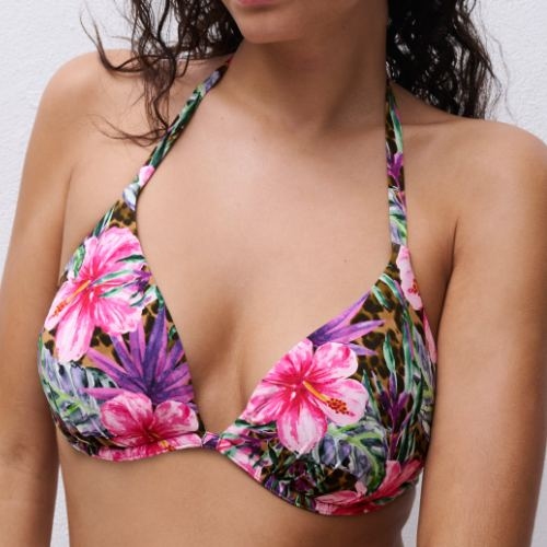Chantelle Maillots de Bain Easy Pop rose/print soutien-gorge bikini corbeille