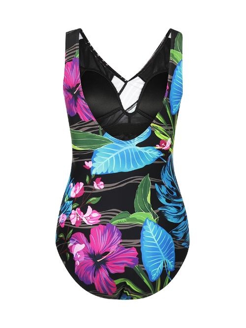 Mila Purple Rain noir/print maillot de bain