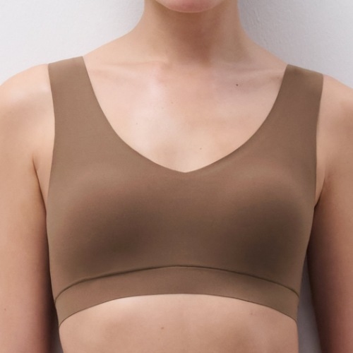 Chantelle SoftStretch marron soutien-gorge sans armatures en dentelle