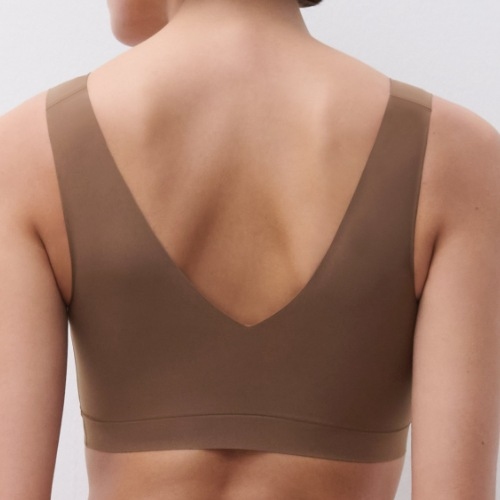Chantelle SoftStretch marron soutien-gorge sans armatures en dentelle