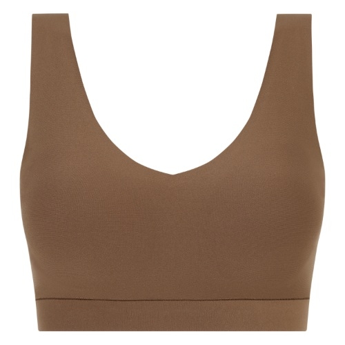 Chantelle SoftStretch marron soutien-gorge sans armatures en dentelle
