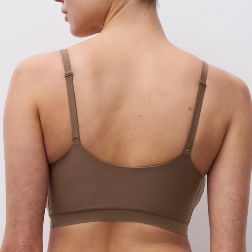 Chantelle SoftStretch marron soutien-gorge sans armatures en dentelle