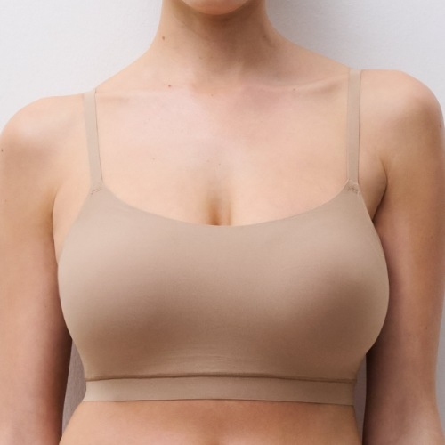 Chantelle SoftStretch marron soutien-gorge sans armatures en dentelle