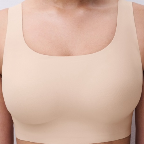 Chantelle SoftStretch beige soutien-gorge sans armatures en dentelle