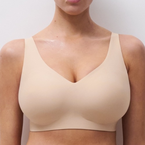 Chantelle SoftStretch beige soutien-gorge sans armatures en dentelle