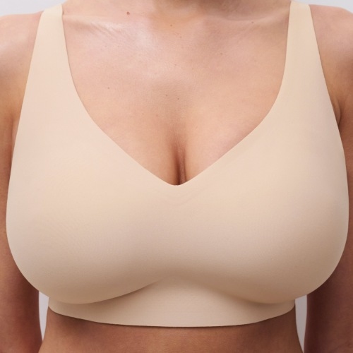 Chantelle SoftStretch beige soutien-gorge sans armatures en dentelle