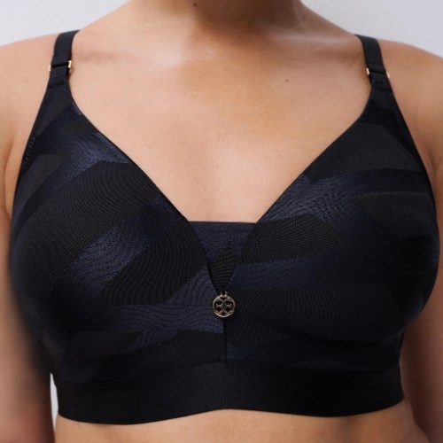 Chantelle Glaze noir soutien-gorge sans armatures en dentelle