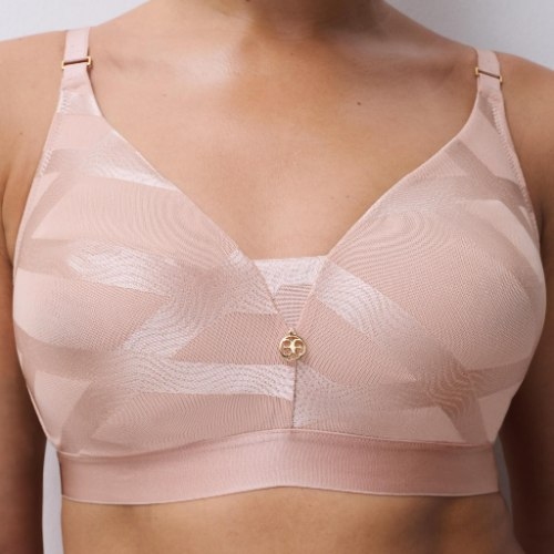 Chantelle Glaze rose soutien-gorge sans armatures en dentelle
