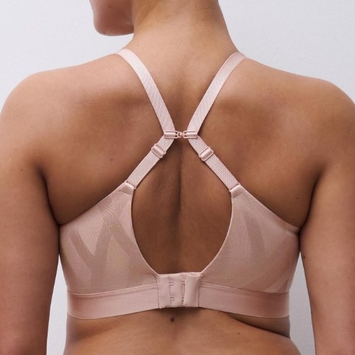 Chantelle Glaze rose soutien-gorge sans armatures en dentelle