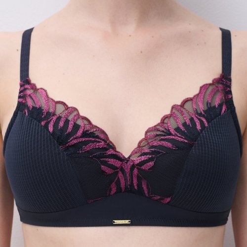 Chantelle Legend bleu soutien-gorge sans armatures en dentelle