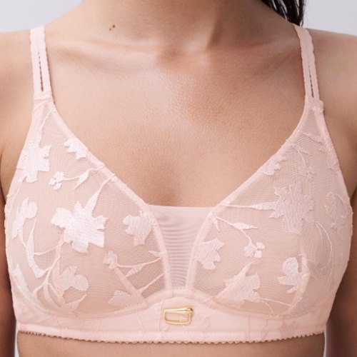 Chantelle Idyll rose soutien-gorge sans armatures en dentelle