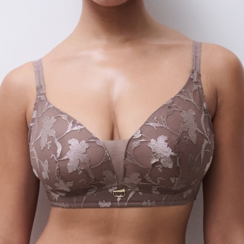 Chantelle Idyll marron soutien-gorge sans armatures en dentelle