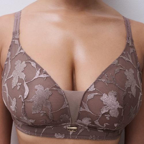 Chantelle Idyll marron soutien-gorge sans armatures en dentelle