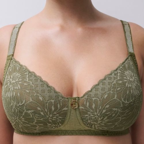 Chantelle Sublime kaki soutien-gorge sans armatures en dentelle