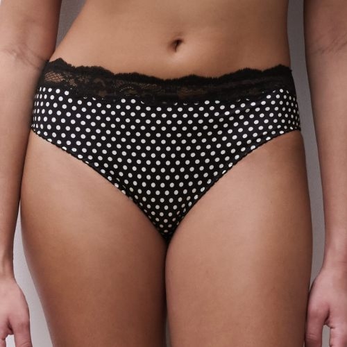 Chantelle Gloss noir/blanc slip