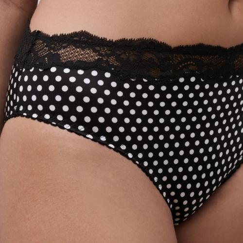 Chantelle Gloss noir/blanc slip