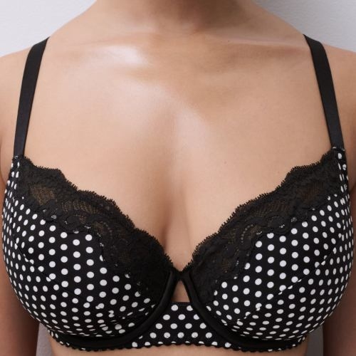 Chantelle Gloss noir/blanc soutien-gorge sans forme