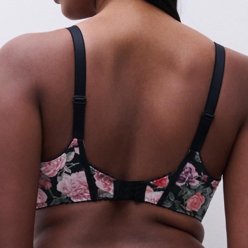 Chantelle Gloss noir/print soutien-gorge sans forme