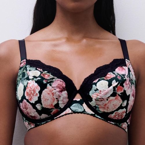 Chantelle Gloss noir/print soutien-gorge sans forme