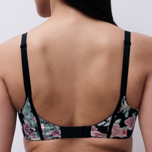Chantelle Gloss noir/print soutien-gorge rembourré