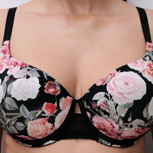 Chantelle Gloss noir/print soutien-gorge rembourré