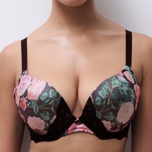 Chantelle Gloss noir/print soutien-gorge push up