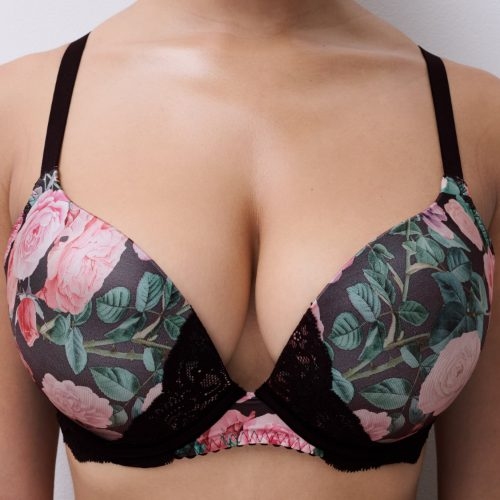 Chantelle Gloss noir/print soutien-gorge push up