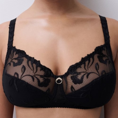Chantelle Majestic noir soutien-gorge sans armatures en dentelle