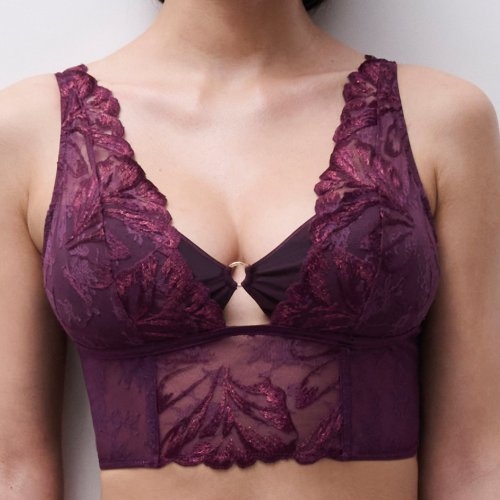 Chantelle Illusion aubergine soutien-gorge sans forme