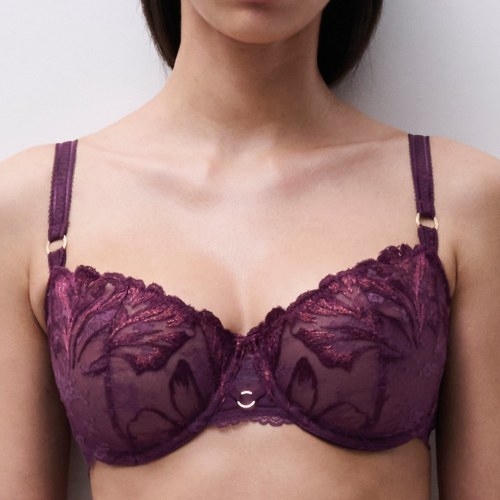 Chantelle Illusion aubergine soutien-gorge sans forme