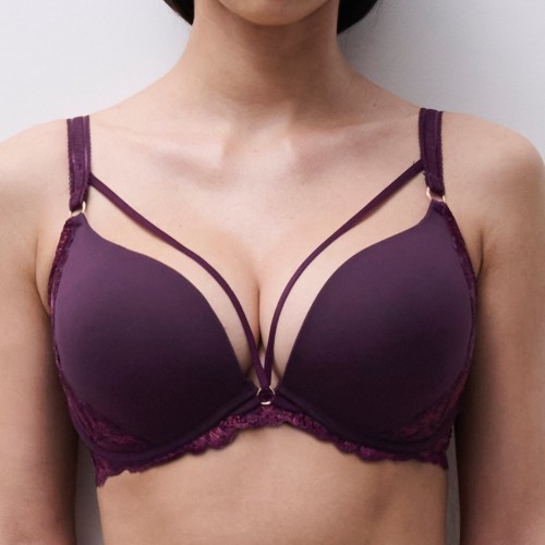 Chantelle Illusion aubergine soutien-gorge push up