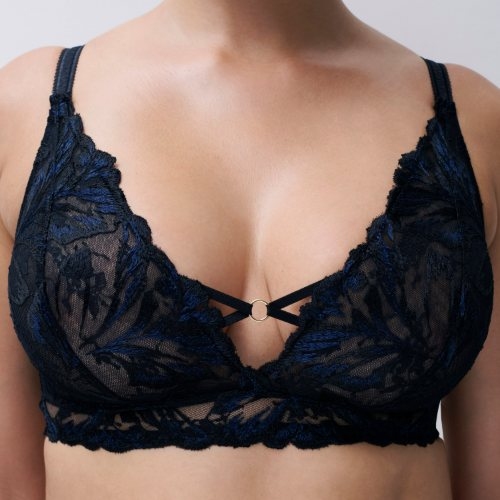 Chantelle Illusion noir soutien-gorge sans armatures en dentelle