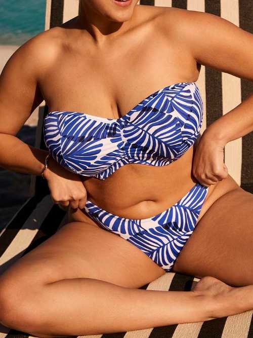 Elomi Swim Blue Palm Beach twilight slip de bikini
