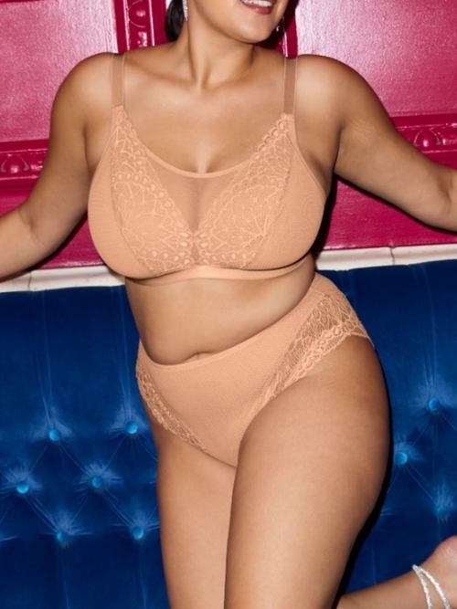 Elomi Tiernie marron soutien-gorge sans armatures en dentelle