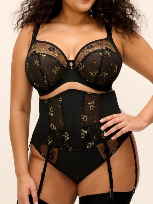 Elomi Lyriana jet jarretelles garter belt