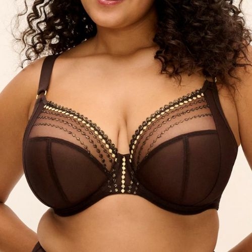 Elomi Matilda noir/or soutien-gorge sans forme