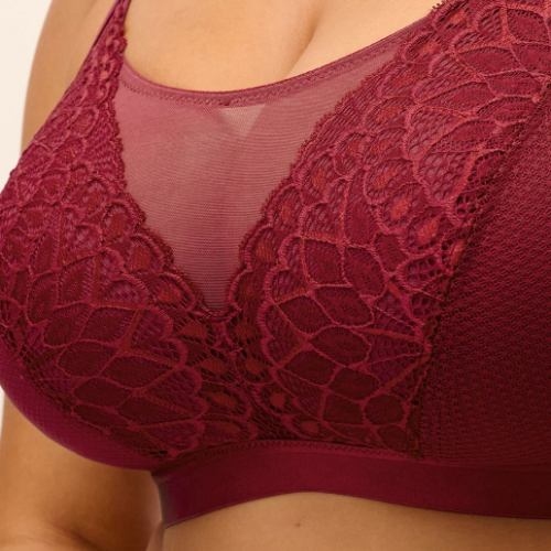 Elomi Tiernie rouge soutien-gorge sans armatures en dentelle