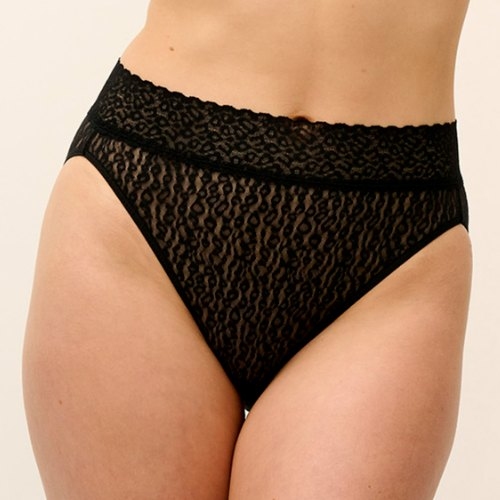 Wacoal Lingerie High Bar noir haut slip