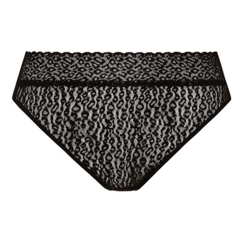 Wacoal Lingerie High Bar noir haut slip