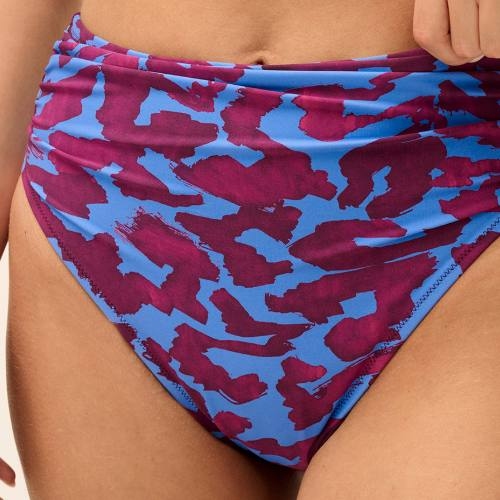 Fantasy Swim Merissa burgundy print slip de bikini