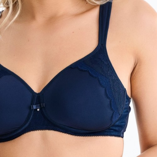 Lisca Evelyn bleu marine soutien-gorge sans armatures en dentelle