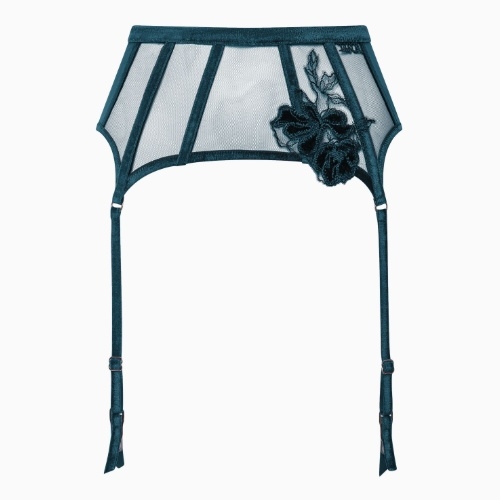 Lisca Velvet Luxe bleu jarretelles garter belt